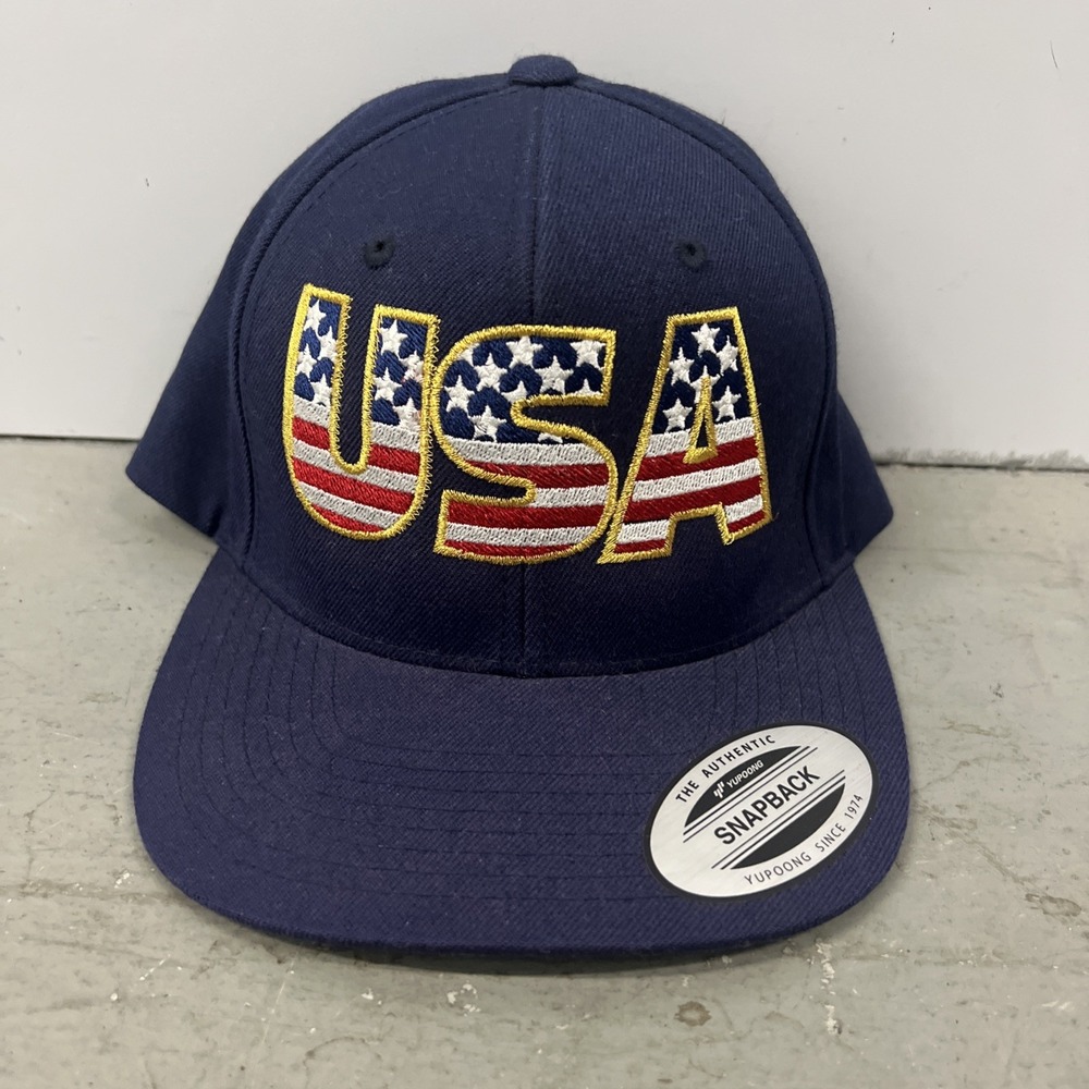 Lids USA Navy Blue Snapback Cap Adjustable Classic Baseball Hat Unisex Street
